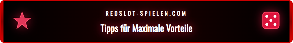 Infografik mit den besten Tipps zur Nutzung von Bonusangeboten bei Redslot.