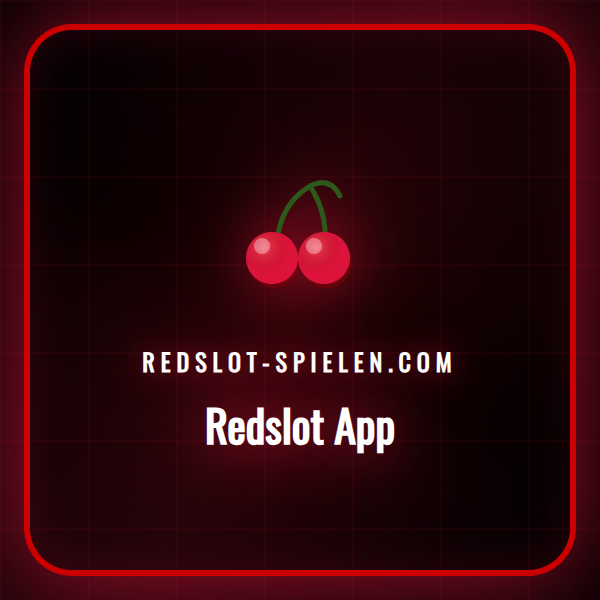 Die offizielle Redslot App auf einem Smartphone-Bildschirm.