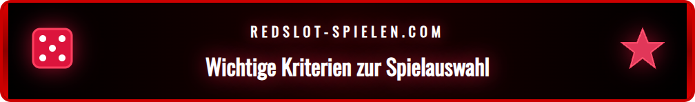 Checkliste mit Kriterien zur Bewertung von Online Casinospielen in Deutschland.