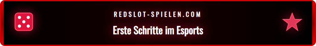 Benutzeroberfläche für Redslot Esports Wetten mit verschiedenen Spieloptionen.