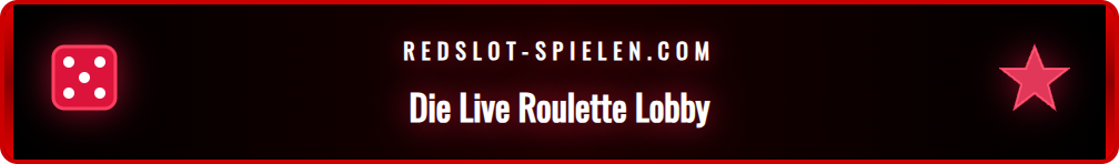 Die Benutzeroberfläche des Redslot Live Roulette mit Wettoptionen.