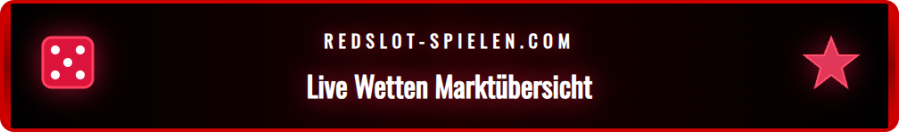 Grafik, die verschiedene Sportarten für Live-Wotten bei Redslot zeigt.