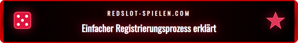 Anleitung zur Kontoerstellung auf der mobilen Redslot Webseite.