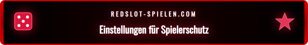 Screenshot der Einstellungen für den Selbstausschluss bei Redslot.
