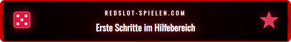 Übersicht über die verschiedenen Kontaktoptionen im Redslot Hilfebereich.