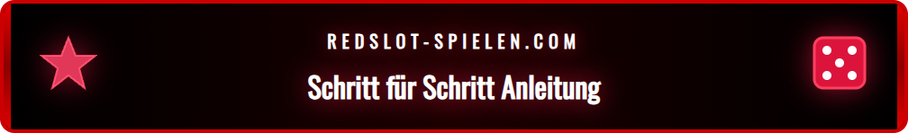 Anleitung zur Durchführung einer sicheren Einzahlung bei Redslot.