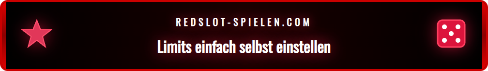 Screenshot des Redslot-Kontobereichs zum Setzen von persönlichen Limits.